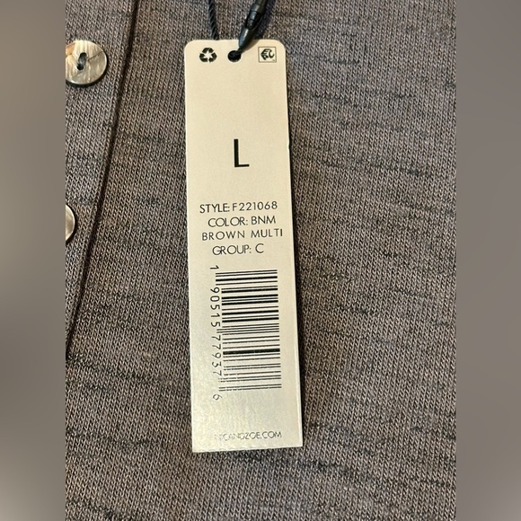 *NWT* NIC + ZOE Spacedye Button Mock Turtleneck Soft Brown Size Large - Picture 6 of 10